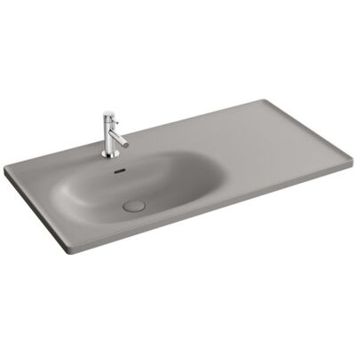 Vitra Equal Möbelwaschtisch - Hahnloch mittig, Becken links, Ablage rechts Vitra Equal Möbelwaschtisch - Hahnloch mittig, Becken links, Ablage rechts
