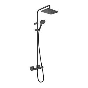 Hansgrohe Vernis Shape 230 1jet Showerpipe 26097670 EcoSmart, mit Brausethermostat, mattschwarz