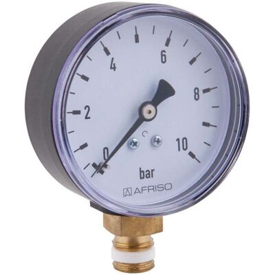 Afriso Rohrfedermanometer 63514 G 1/4 B, 10 bar, Gehäuse-d= 63mm Afriso Rohrfedermanometer 63514 G 1/4 B, 10 bar, Gehäuse-d= 63mm