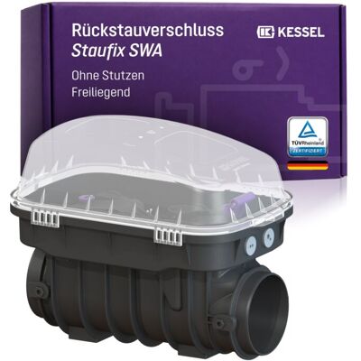 KESSEL Rückstauverschluss Staufix SWA ohne Stutzen 73000.10 freiliegend, für fäkalienfreies Abwasser, 2 mechanische Rückstauklappen, Notverschluss, Typ 2 KESSEL Rückstauverschluss Staufix SWA ohne Stutzen 73000.10 freiliegend, für fäkalienfreies Abwasser, 2 mechanische Rückstauklappen, Notverschluss, Typ 2