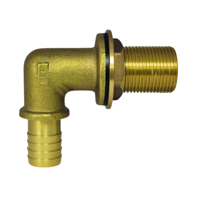 AquaCraft Tankdurchführung 90 Grad 1001000155 1" AG x Tülle 25 mm, Messing, Regentonnendurchführung Winkelform AquaCraft Tankdurchführung 90 Grad 1001000155 1" AG x Tülle 25 mm, Messing, Regentonnendurchführung Winkelform