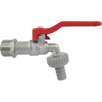 AquaCraft Auslaufventil 1/2 Zoll 1001000143 mit rotem Hebelgriff, messing verchromt, DIN 50930-6 AquaCraft Auslaufventil 1/2 Zoll 1001000143 mit rotem Hebelgriff, messing verchromt, DIN 50930-6