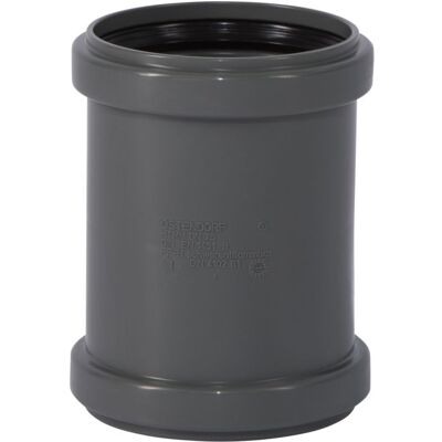 Ostendorf RAL 7043 Doppelmuffe DN75 - Abwasser-Armatur Ostendorf RAL 7043 Doppelmuffe DN75 - Abwasser-Armatur