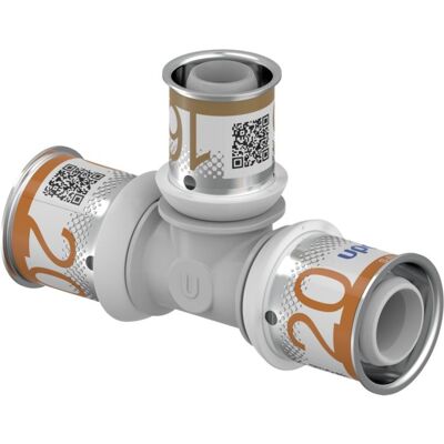 Uponor S-Press PLUS Press-T-Stück 1039950 20 x 16 x 20 mm, reduziert, PPSU Uponor S-Press PLUS Press-T-Stück 1039950 20 x 16 x 20 mm, reduziert, PPSU