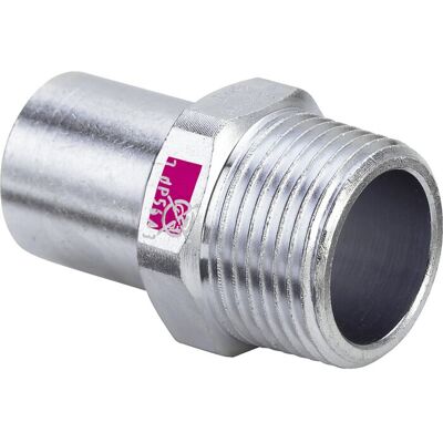 Viega Prestabo 15mm Rohrfitting - Männlich zu Männlich - Stahl Viega Prestabo 15mm Rohrfitting - Männlich zu Männlich - Stahl