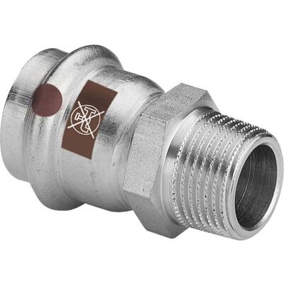 Viega Temponox Rohrverbinder - 28 mm R-Gewinde - Edelstahl Viega Temponox Rohrverbinder - 28 mm R-Gewinde - Edelstahl