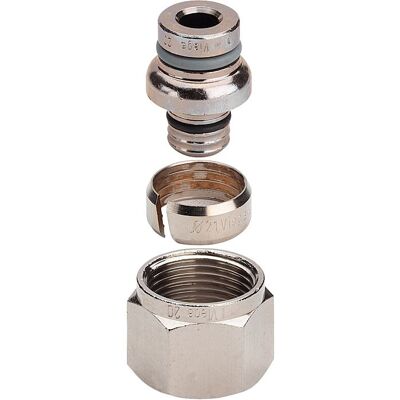 Viega 495442 16mm Verschraubung - Matt Nickel Viega 495442 16mm Verschraubung - Matt Nickel