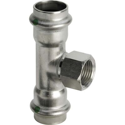 Viega Sanpress Inox T-Stück 437190 28mmxRp 1/2x28mm, Stahl nichtrostend, SC-Contur Viega Sanpress Inox T-Stück 437190 28mmxRp 1/2x28mm, Stahl nichtrostend, SC-Contur