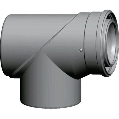 Wolf Modell 2651543 - 87° Revisions-T-Stück für Luft- / Abgasrohr Wolf Modell 2651543 - 87° Revisions-T-Stück für Luft- / Abgasrohr