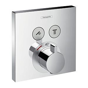 Hansgrohe ShowerSelect Thermostat 15763000  Unterputz, Fertigmontageset, 2 Verbraucher