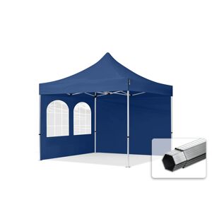 TOOLPORT Faltpavillon 3x3m Hochleistungs-Polyester 800 blau wasserdicht Faltzelt, Klappzelt TOOLPORT 600160