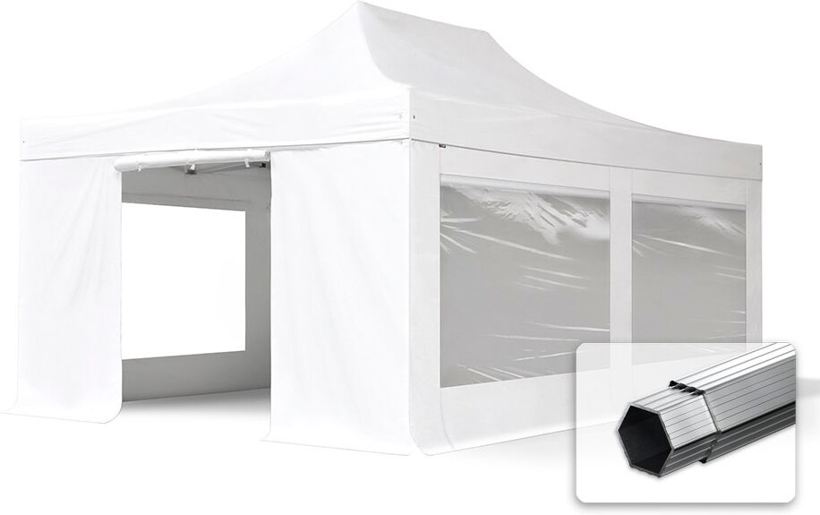 TOOLPORT Faltpavillon 4x6m Hochleistungspolyester 400 g/m² weiß wasserdicht Faltzelt, Klappzelt TOOLPORT Faltpavillon 4x6m Hochleistungspolyester 400 g/m² weiß wasserdicht Faltzelt, Klappzelt
