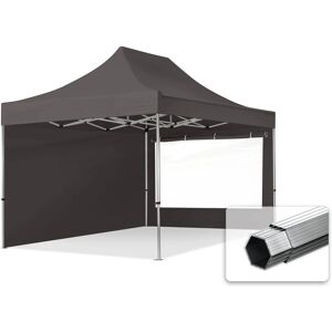 TOOLPORT 3x4,5m Aluminium Faltpavillon, inkl. 2 Seitenteile, dunkelgrau - (600210)