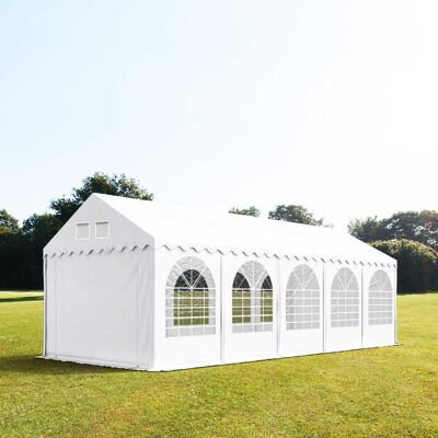 TOOLPORT 4x10m Partyzelt, PVC-Plane, weiß, mit Bodenrahmen - (2657) TOOLPORT 4x10m Partyzelt, PVC-Plane, weiß, mit Bodenrahmen - (2657)