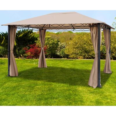 TOOLPORT 3x4 m Softtop Gartenpavillon, inkl. 4 Seitenteile, cappuccino - (300116) TOOLPORT 3x4 m Softtop Gartenpavillon, inkl. 4 Seitenteile, cappuccino - (300116)