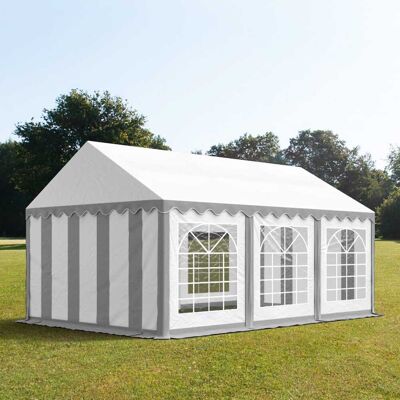 TOOLPORT 3x6m Partyzelt, PVC-Plane, grau-weiß - (6150) TOOLPORT 3x6m Partyzelt, PVC-Plane, grau-weiß - (6150)