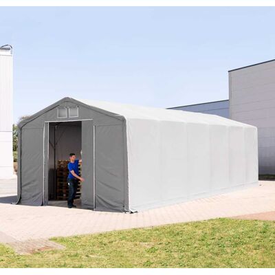 TOOLPORT 6x12m Zelthalle, PVC-Plane, grau, mit Statik (Betonuntergrund) - (94124) TOOLPORT 6x12m Zelthalle, PVC-Plane, grau, mit Statik (Betonuntergrund) - (94124)
