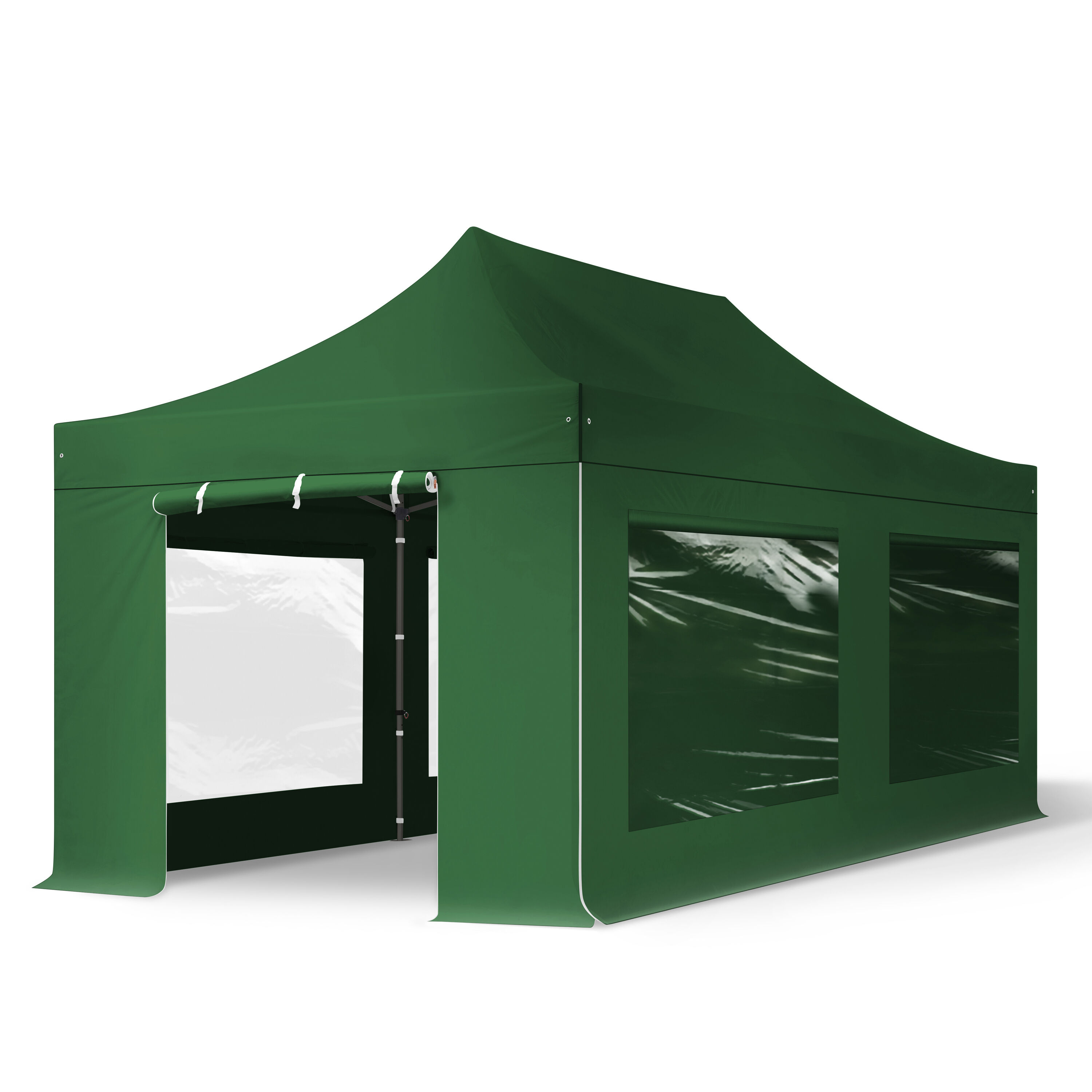 TOOLPORT Faltpavillon 3x6m Hochleistungspolyester 350 g/m² dunkelgrün wasserdicht Faltzelt, Klappzelt TOOLPORT Faltpavillon 3x6m Hochleistungspolyester 350 g/m² dunkelgrün wasserdicht Faltzelt, Klappzelt