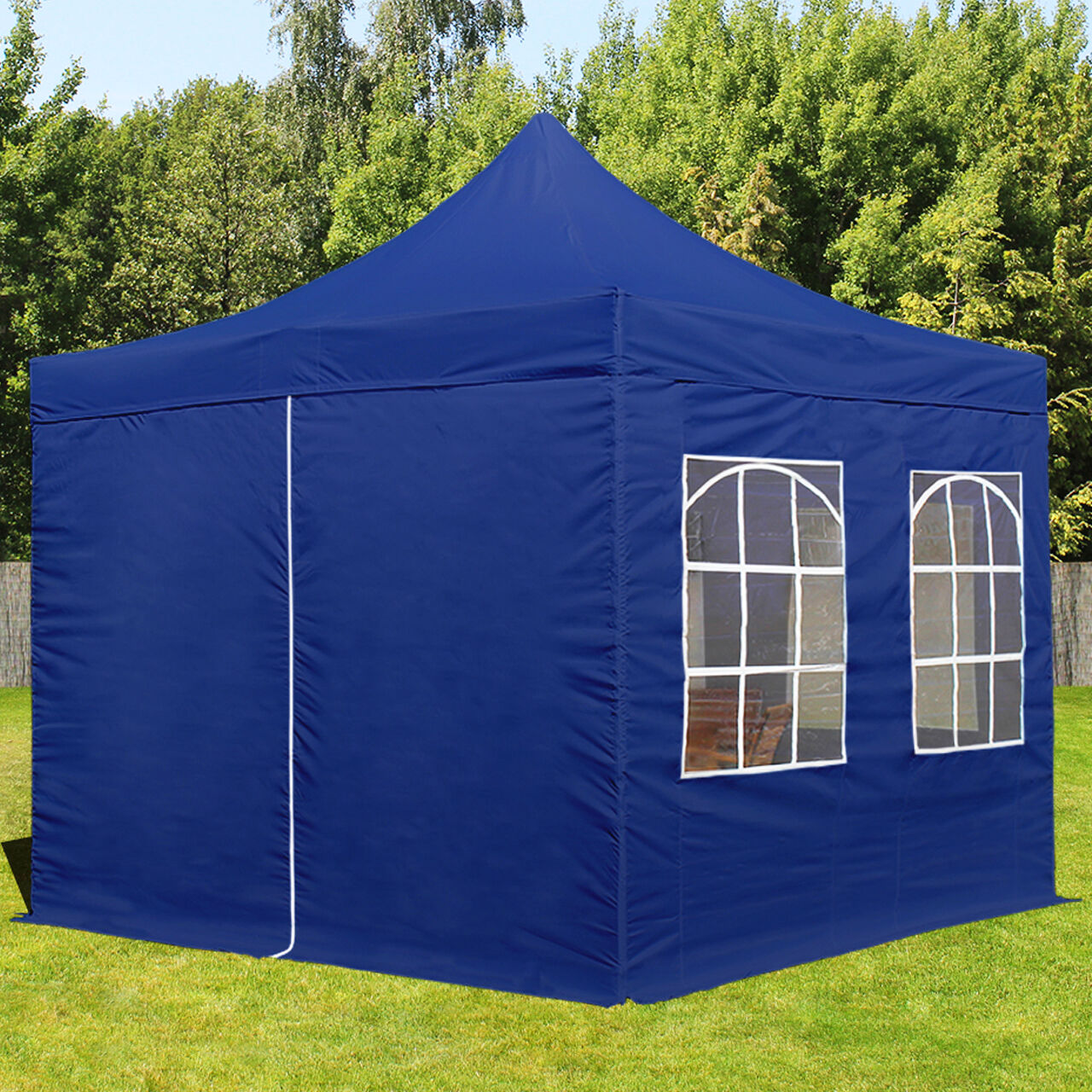 TOOLPORT Faltpavillon 3x3m Hochleistungspolyester 300 g/m² blau wasserdicht Faltzelt, Klappzelt TOOLPORT Faltpavillon 3x3m Hochleistungspolyester 300 g/m² blau wasserdicht Faltzelt, Klappzelt
