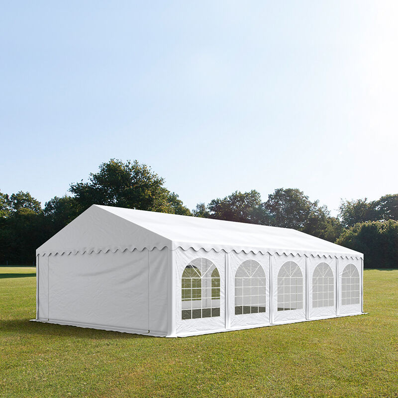 TOOLPORT Partyzelt 5x10m PVC 500 g/m² weiß wasserdicht Gartenzelt, Festzelt, Pavillon TOOLPORT Partyzelt 5x10m PVC 500 g/m² weiß wasserdicht Gartenzelt, Festzelt, Pavillon
