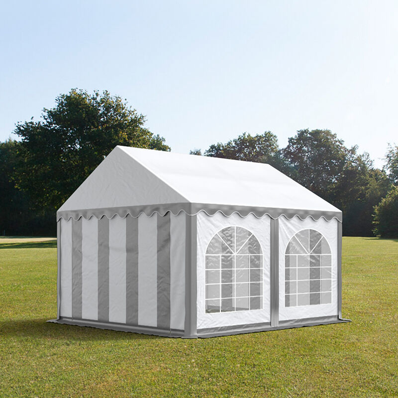 TOOLPORT Partyzelt 3x4m PVC 500 g/m² grau wasserdicht Gartenzelt, Festzelt, Pavillon TOOLPORT Partyzelt 3x4m PVC 500 g/m² grau wasserdicht Gartenzelt, Festzelt, Pavillon