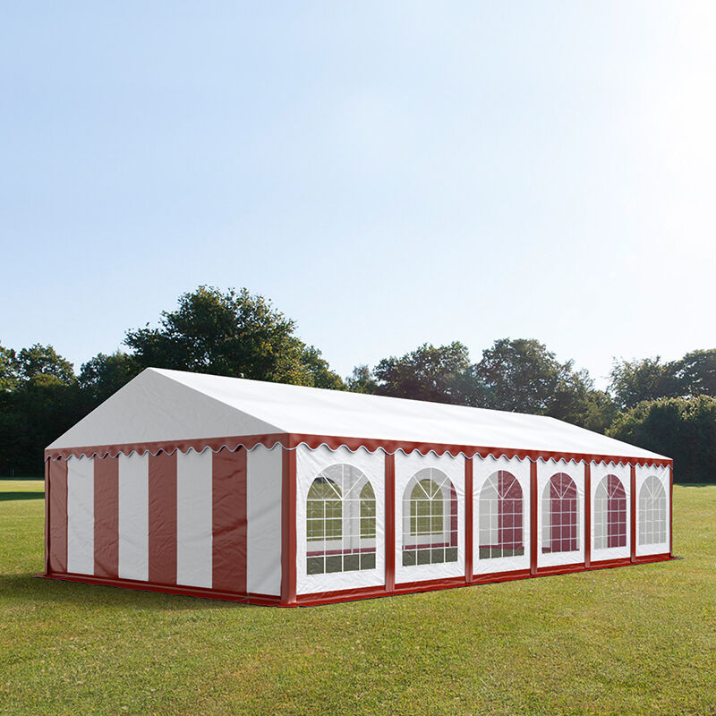 TOOLPORT Partyzelt 6x12m PVC 500 g/m² rot wasserdicht Gartenzelt, Festzelt, Pavillon TOOLPORT Partyzelt 6x12m PVC 500 g/m² rot wasserdicht Gartenzelt, Festzelt, Pavillon