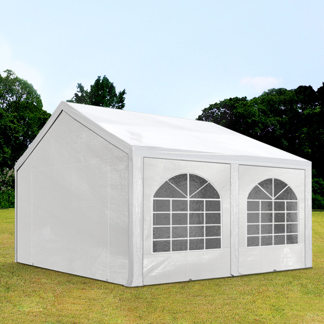 TOOLPORT Partyzelt 3x4m PE 240g/m² weiß wasserdicht Gartenzelt, Festzelt, Pavillon TOOLPORT Partyzelt 3x4m PE 240g/m² weiß wasserdicht Gartenzelt, Festzelt, Pavillon