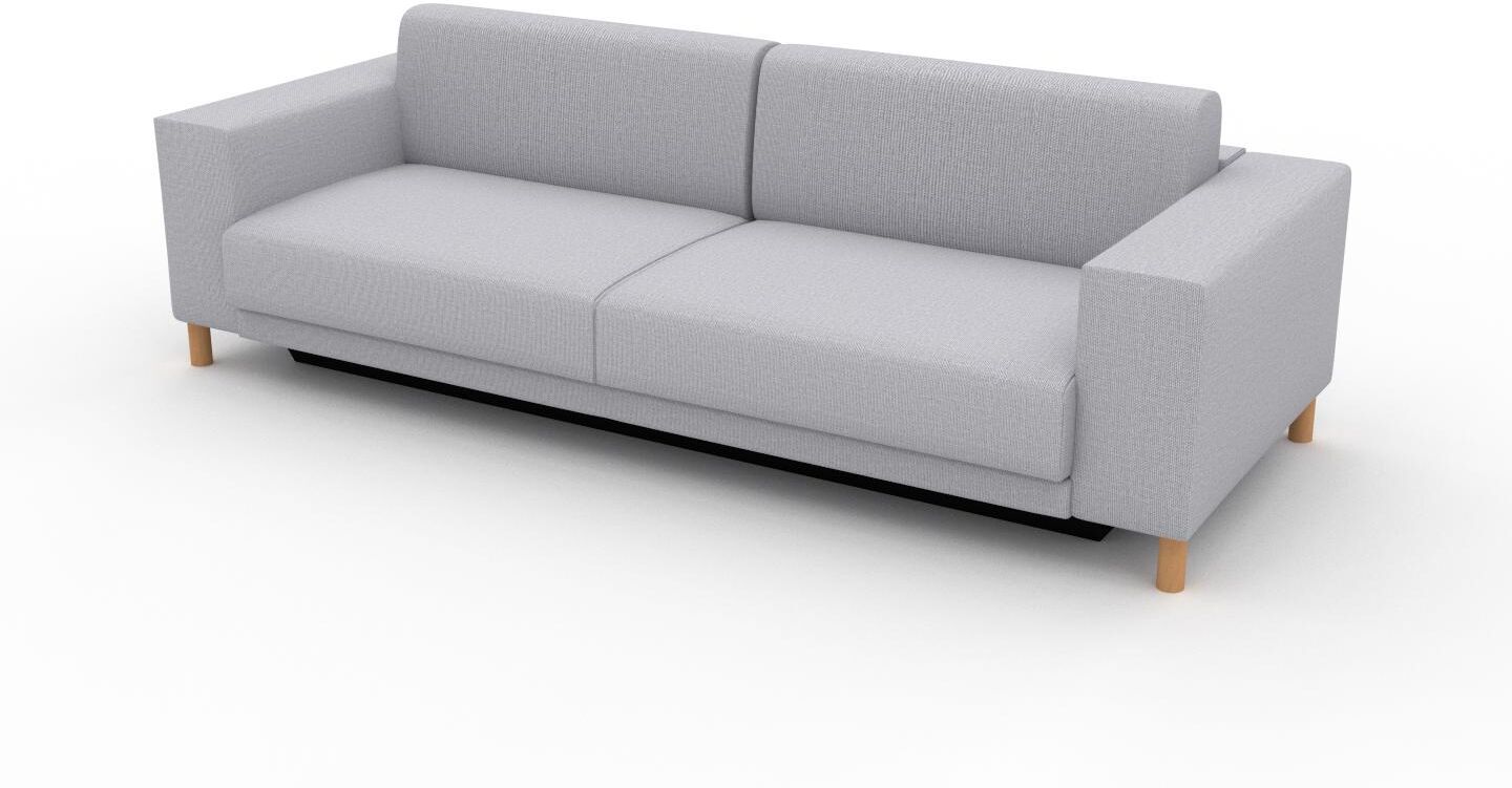 MYCS Schlafsofa Lichtgrau - Elegantes, gemütliches Bettsofa: Hochwertige Qualität, einzigartiges Design - 248 x 75 x 98 cm, konfigurierbar