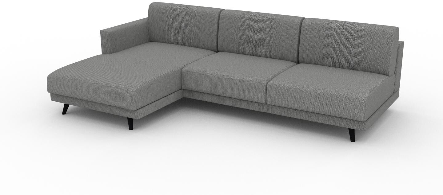 MYCS Ecksofa Granitweiß - Flexible Designer-Polsterecke, L-Form: Beste Qualität, einzigartiges Design - 253 x 75 x 162 cm, konfigurierbar