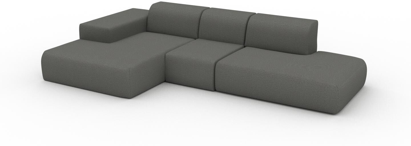 MYCS Ecksofa Kiesgrau - Flexible Designer-Polsterecke, L-Form: Beste Qualität, einzigartiges Design - 319 x 72 x 168 cm, konfigurierbar