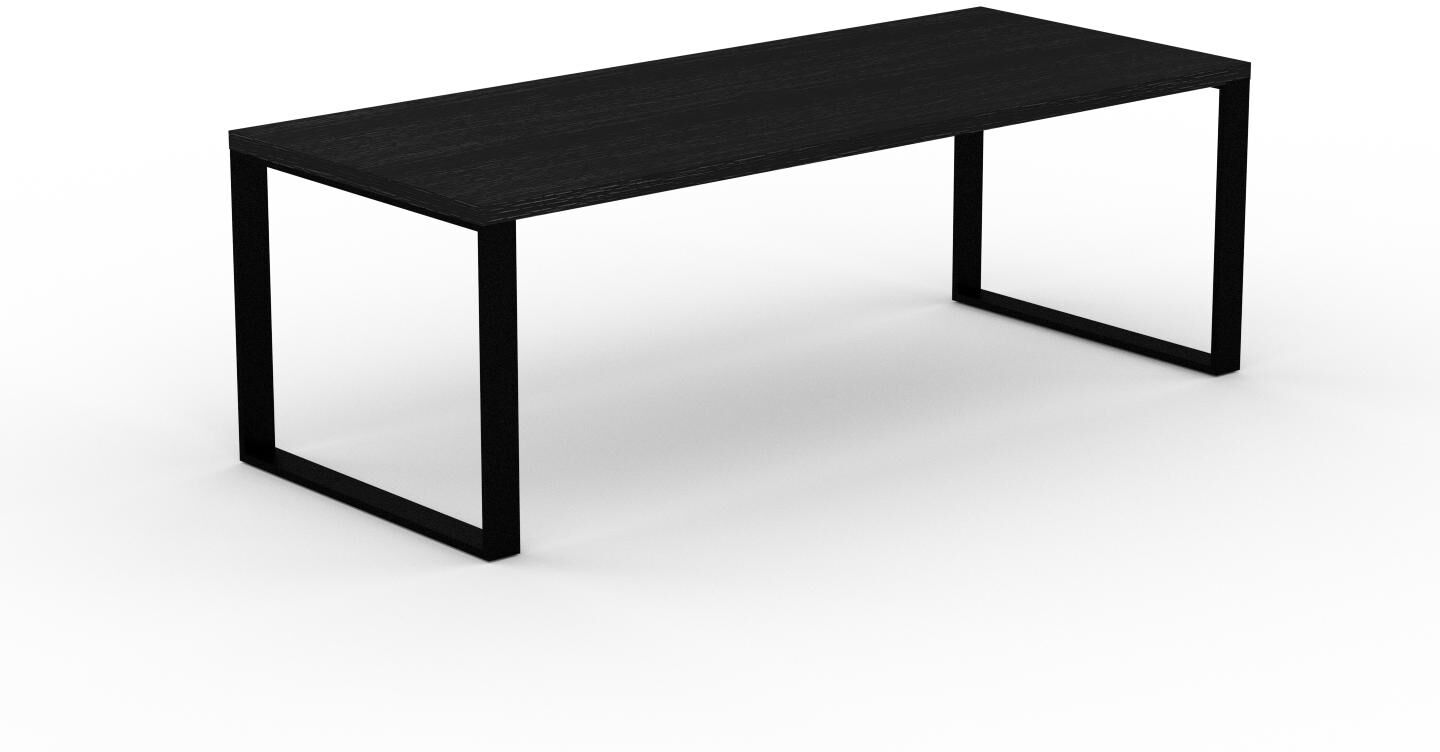 MYCS Schreibtisch Massivholz Wenge, Holz - Moderner Massivholz-Schreibtisch: Einzigartiges Design - 220 x 75 x 90 cm, konfigurierbar