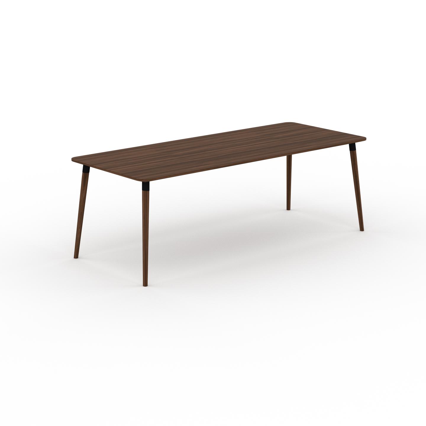 MYCS Designer Esstisch Massivholz Nussbaum, Holz - Individueller Designer-Massivholztisch: Einzigartiges Design - 220 x 75 x 90 cm, Modular