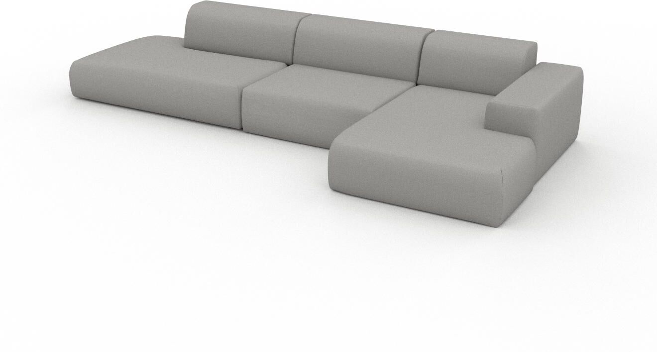 MYCS Ecksofa Sandgrau - Flexible Designer-Polsterecke, L-Form: Beste Qualität, einzigartiges Design - 371 x 72 x 168 cm, konfigurierbar