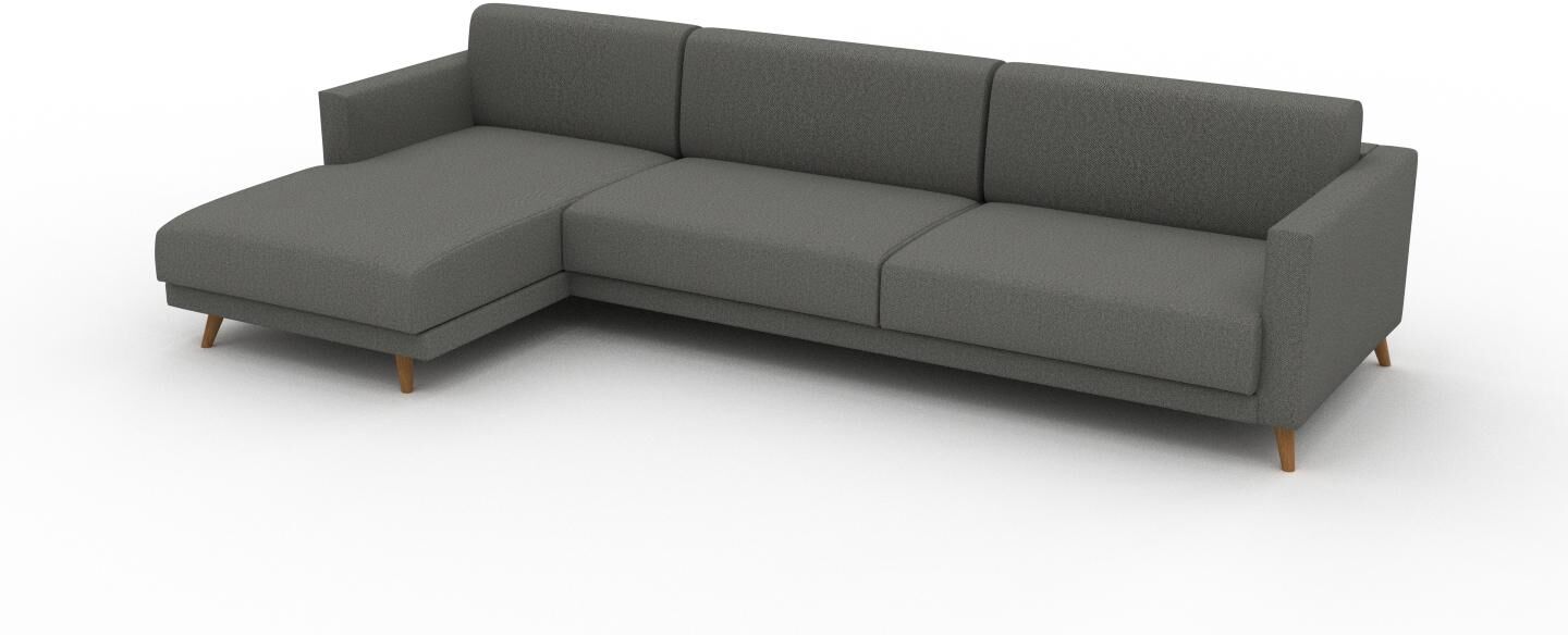 MYCS Ecksofa Kiesgrau - Flexible Designer-Polsterecke, L-Form: Beste Qualität, einzigartiges Design - 305 x 75 x 162 cm, konfigurierbar