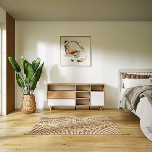 MYCS Sideboard Eiche - Sideboard: Schubladen in Eiche & Türen in Weiß - Hochwertige Materialien - 154 x 72 x 34 cm, konfigurierbar