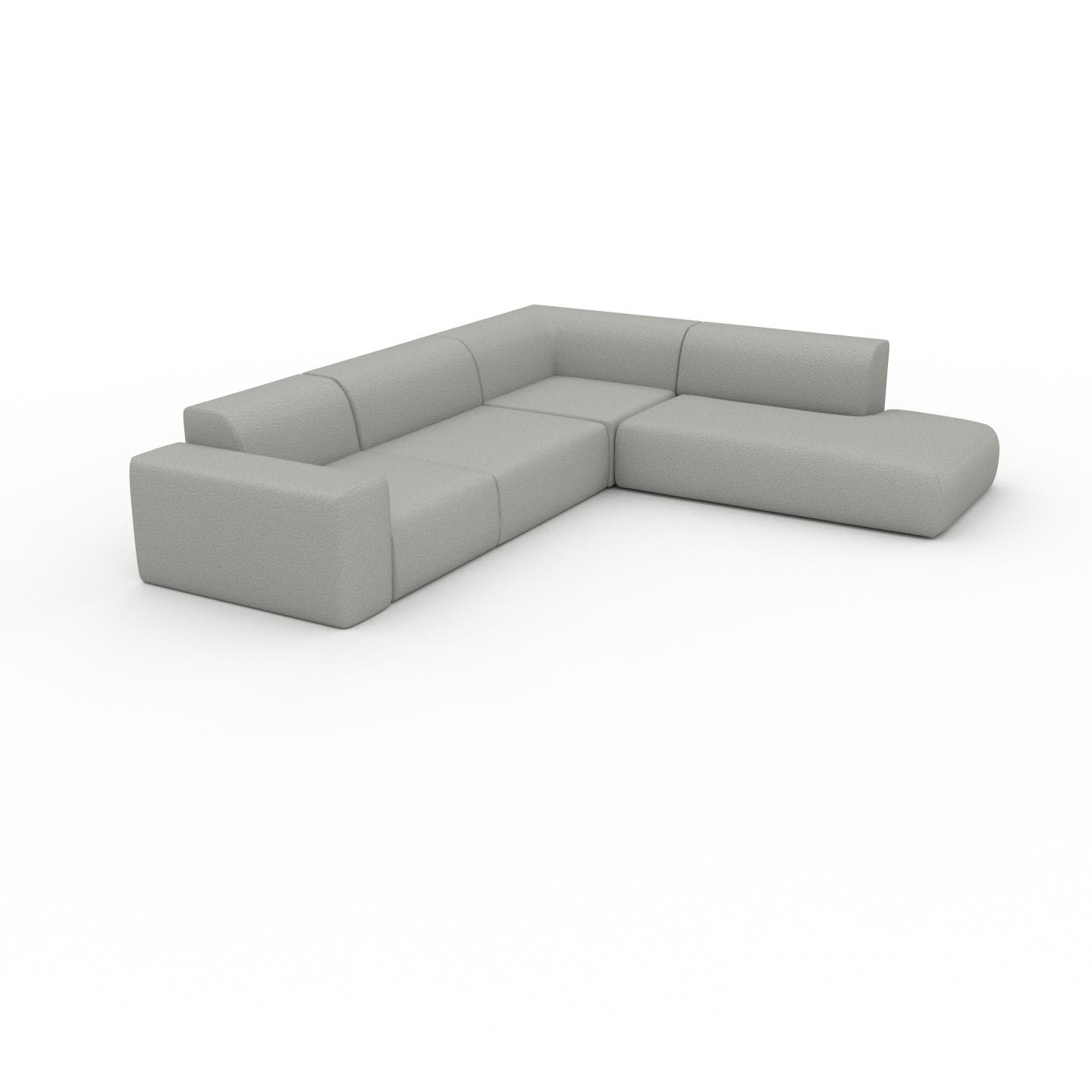MYCS Sofa Lichtgrau - Moderne Designer-Couch: Hochwertige Qualität, einzigartiges Design - 267 x 72 x 314 cm, Komplett anpassbar