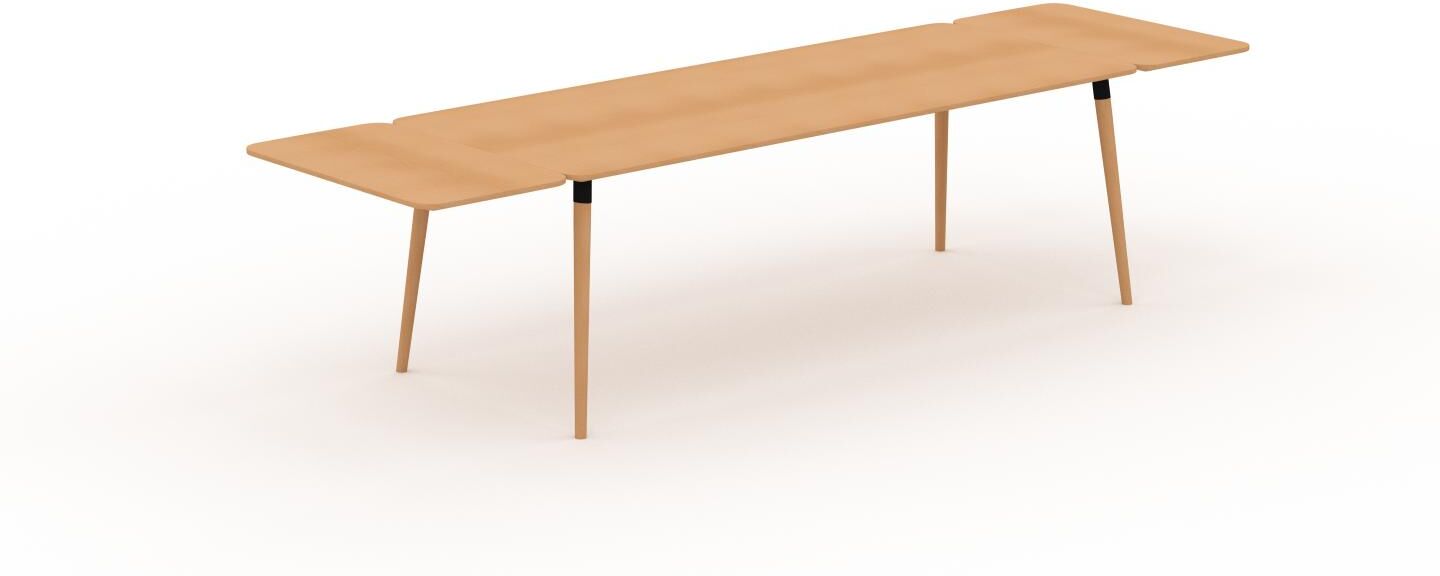 MYCS Designer Esstisch Massivholz Buche, Holz - Individueller Designer-Massivholztisch: Einzigartiges Design - 320 x 75 x 90 cm, Modular