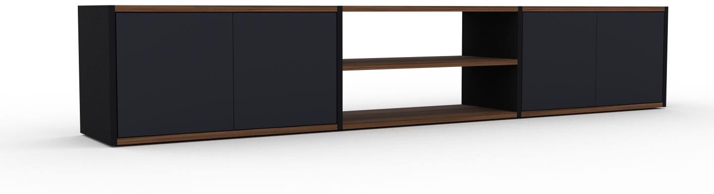 MYCS Bücherregal Schwarz - Modernes Regal für Bücher: Türen in Anthrazit - 226 x 41 x 35 cm, Individuell konfigurierbar MYCS Bücherregal Schwarz - Modernes Regal für Bücher: Türen in Anthrazit - 226 x 41 x 35 cm, Individuell konfigurierbar