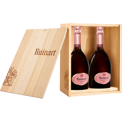 Ruinart Champagner Rosé 2x0,75l Holzkiste - Ruinart - Französischer Champagner Ruinart Champagner Rosé 2x0,75l Holzkiste - Ruinart - Französischer Champagner
