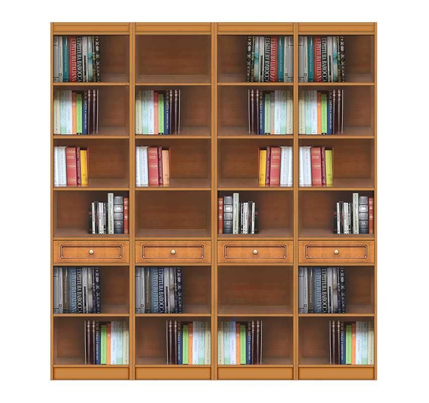 Arteferretto Bücherregal 2 m mit Einlegeböden