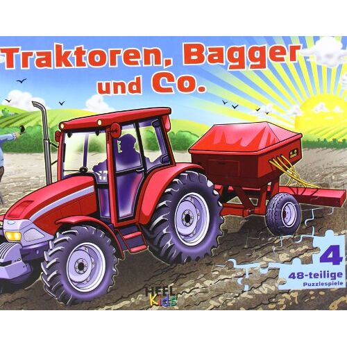 - Traktoren, Bagger und Co. Puzzlebuch mit 4 48-teiligen Puzzles (Buch plus) - Preis vom 13.05.2022 04:38:49 h