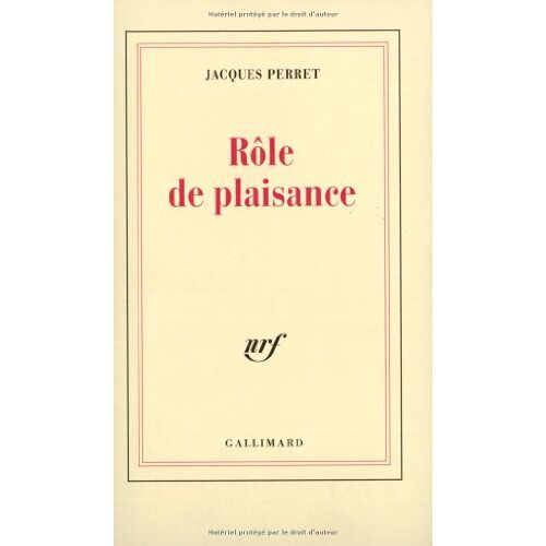 Jacques Perret – GEBRAUCHT Rôle de plaisance (Blanche) – Preis vom 04.01.2024 05:57:39 h