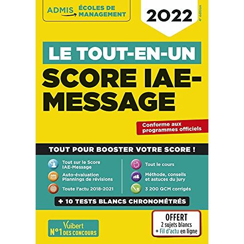 Julie Camoin - Le tout-en-un Score IAE-MESSAGE - 12 tests blancs - Fil d'actu offert: Sélection 2022 (2021) - Preis vom 03.05.2022 04:48:43 h