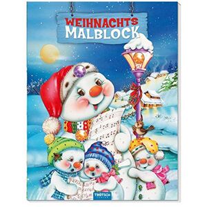 Trötsch Verlag - GEBRAUCHT Schneemann-Malblock mit 3 Glitzersteinen und Farbvorlage Weihnachtsmalblock: Glitzer auf dem Cover - Preis vom 09.06.2023 05:05:46 h