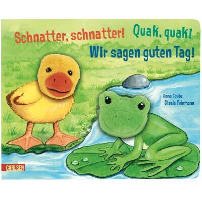Anna Taube - GEBRAUCHT Schnatter, schnatter! Quak, quak! Wir sagen guten Tag!: Meine Fingerpuppen-Freunde (Doppelfingerpuppen-Bücher) - Preis vom 21.07.2026 07:38:43 h Anna Taube - GEBRAUCHT Schnatter, schnatter! Quak, quak! Wir sagen guten Tag!: Meine Fingerpuppen-Freunde (Doppelfingerpuppen-Bücher) - Preis vom 21.07.2026 07:38:43 h