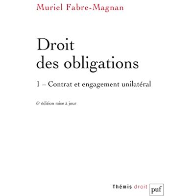 Muriel Fabre-Magnan - GEBRAUCHT Droit des obligations. Vol. 1. Contrat et engagement unilatéral - Preis vom 23.07.2026 03:12:14 h Muriel Fabre-Magnan - GEBRAUCHT Droit des obligations. Vol. 1. Contrat et engagement unilatéral - Preis vom 23.07.2026 03:12:14 h
