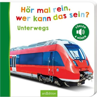 Hör mal rein, wer kann das sein? – Unterwegs: Fühlen und hören Hochwertiges Pappbilderbuch mit 5 realistischen Sounds und Fühlelementen für Kinder ab 18 Monaten - Preis vom 13.10.2026 11:25:28 h Hör mal rein, wer kann das sein? – Unterwegs: Fühlen und hören Hochwertiges Pappbilderbuch mit 5 realistischen Sounds und Fühlelementen für Kinder ab 18 Monaten - Preis vom 13.10.2026 11:25:28 h