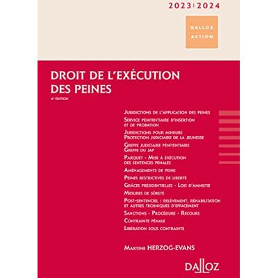 Martine Herzog-Evans - GEBRAUCHT Droit de l'exécution des peines 2023-2024 - Preis vom 21.07.2026 19:43:26 h Martine Herzog-Evans - GEBRAUCHT Droit de l'exécution des peines 2023-2024 - Preis vom 21.07.2026 19:43:26 h