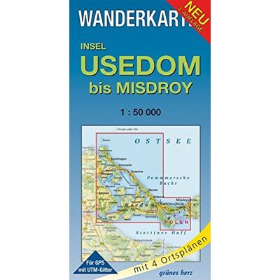 Lutz Gebhardt - GEBRAUCHT Wanderkarte Insel Usedom bis Misdroy: Mit Ortsplänen von Bansin, Heringsdorf, Ahlbeck und Swinemünde. Mit UTM-Gitter für GPS. Maßstab 1:50.000. (Wanderkarten 1:50.000) - Preis vom 18.07.2026 03:15:39 h Lutz Gebhardt - GEBRAUCHT Wanderkarte Insel Usedom bis Misdroy: Mit Ortsplänen von Bansin, Heringsdorf, Ahlbeck und Swinemünde. Mit UTM-Gitter für GPS. Maßstab 1:50.000. (Wanderkarten 1:50.000) - Preis vom 18.07.2026 03:15:39 h