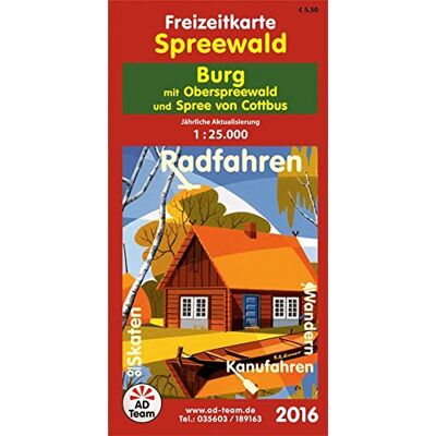 AD-Team Wolfgang Austermann & Rainer Dobberke GbR - GEBRAUCHT Freizeitkarte Spreewald Burg (Ausgabe 2016): mit Oberspreewald und Spree von Cottbus - Preis vom 18.07.2026 03:15:39 h AD-Team Wolfgang Austermann & Rainer Dobberke GbR - GEBRAUCHT Freizeitkarte Spreewald Burg (Ausgabe 2016): mit Oberspreewald und Spree von Cottbus - Preis vom 18.07.2026 03:15:39 h